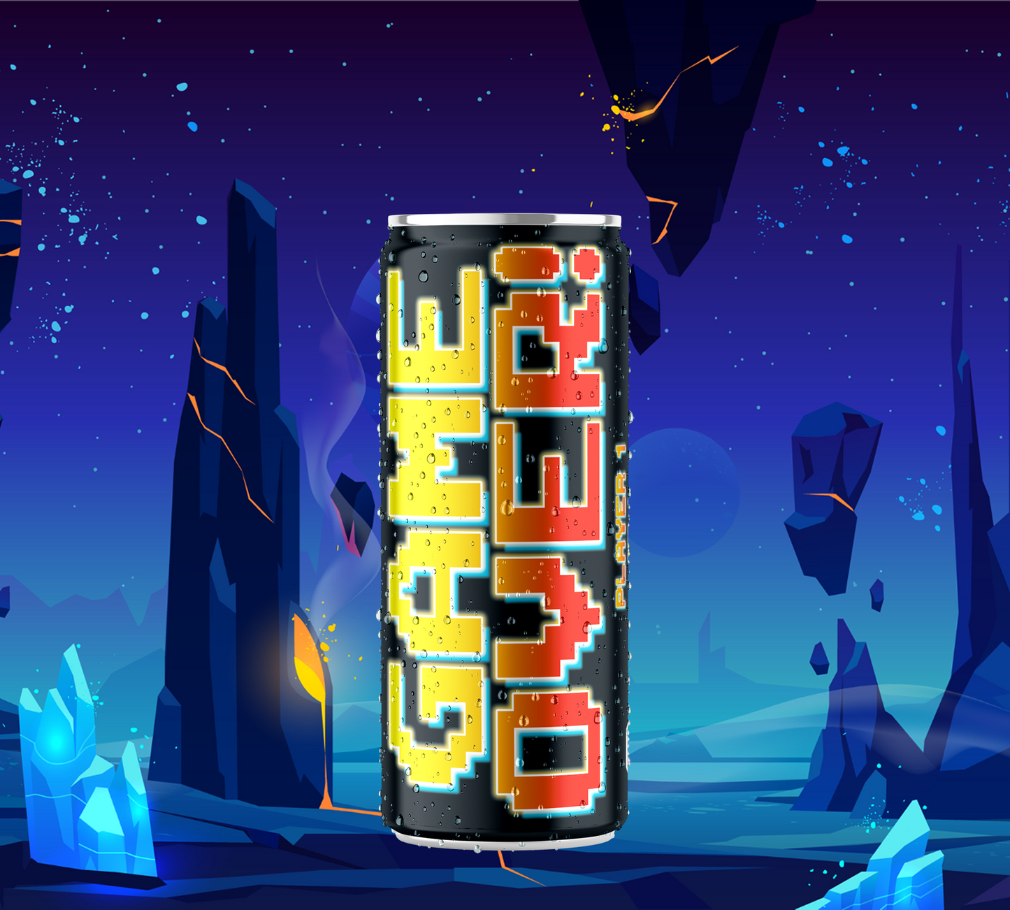 GAME OVER! ENERGY DRINK PLAYER 1